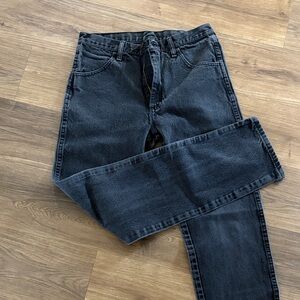 Rustler Black Denim Jeans with Maroon Logo Tab